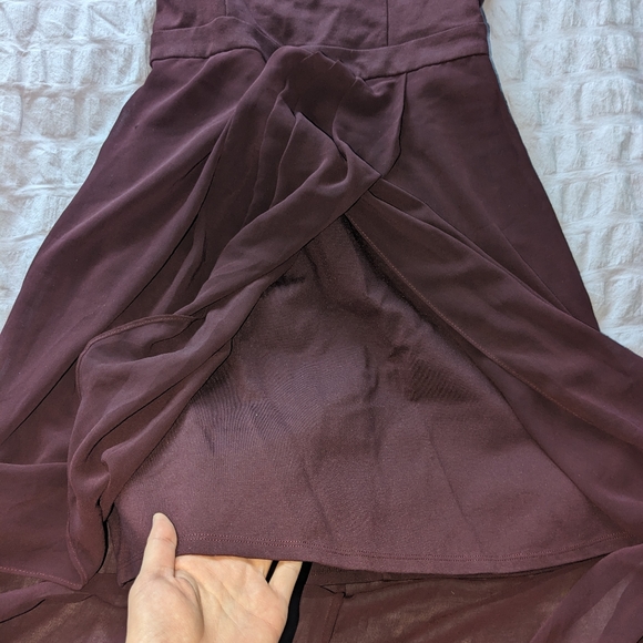 Ever new burgundy off shoulder dress for party - Picture 4 of 6